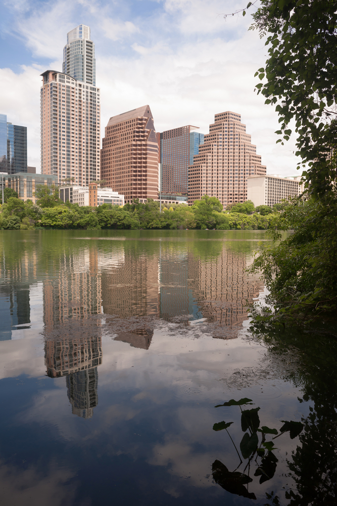 Downtown Austin view from Roy and Ann Butler Hike and Bike Trail